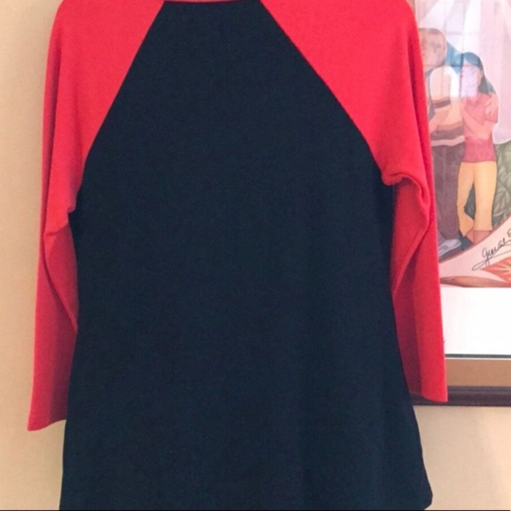Lynn Ritchie Top SMALL Red & Black NWT - Picture 6 of 6